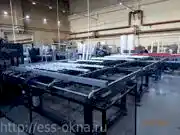 Конвейер центра по распилу и обработке профиля